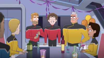 It's that heroism that
earned him a promotion - Star Trek: Lower Decks