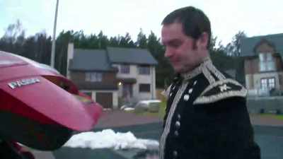 It's Hogmanay,
and in Aviemore, Spud the Piper - The Mountain