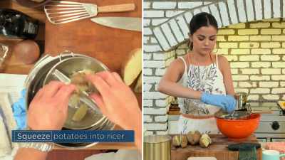 - It's so hot. It is hot as hell. - Selena + Chef