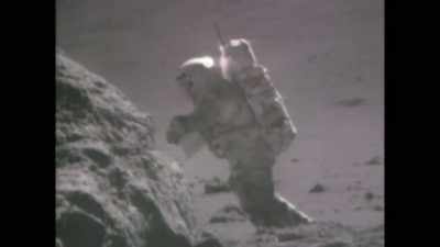 It's as if
his feet slide free, - American Moon