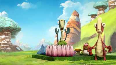 -It's just a game!
-Aah! - Gigantosaurus