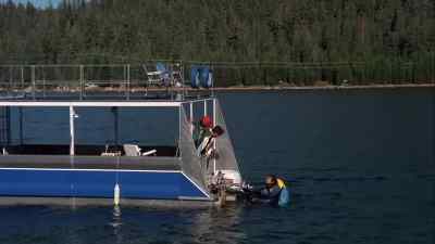 It's just below us,
about 150 meters. - The Crater Lake Monster