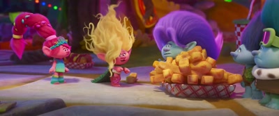 It's just that "burger" sounds
a little too much like, uh… - Trolls Band Together