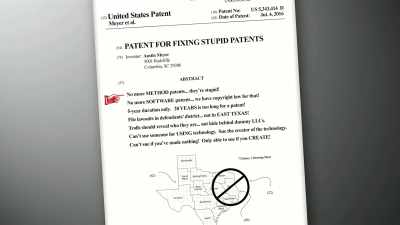IT'S JUST SOMEBODY
WRITING DOWN THE STEPS
HE TAKES TO DO SOMETHING. - The Patent Scam