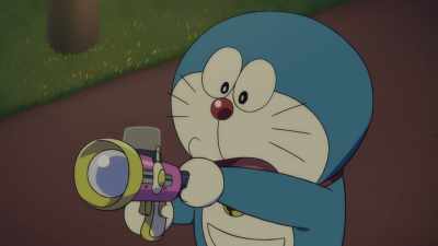 Its laser beam can change things
into animals and bugs. - Doraemon the Movie: Nobita's Sky Utopia