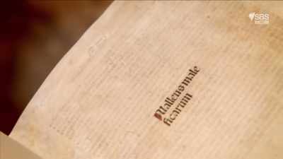 Its Latin name
is the Malleus Maleficarum, - Curse of the Ancients with Alice Roberts