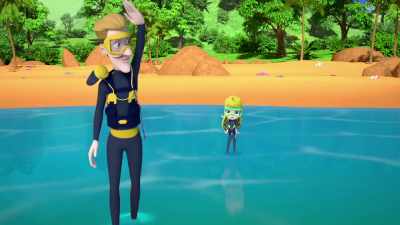It's like walking on rocks. Now follow me. - Rainbow Rangers