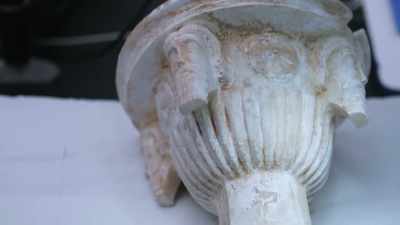IT'S LIMESTONE,
WHICH HAS BEEN SQUASHED - Lost Relics of the Knights Templar