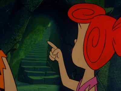 It's lucky I hid in here - The Flintstones Meet Rockula and Frankenstone
