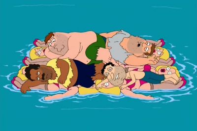 It's lucky you packed
so many blow-up dolls... - Family Guy