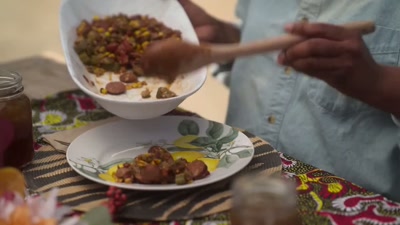 It's not just a succotash.
The fritter itself. - Searching for Soul Food
