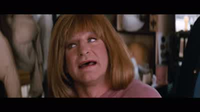 It's not working I need to go olderOlder You mean like Shelley Winters older or Shirley MacLaine olderWhat's the difference Some Scotch tape and red hair dyeWhat about Joan Collins Oh I don't think I have the strengthAll right But I have some plaster - Mrs  Doubtfire