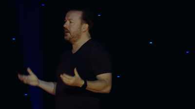 It's odd, because a human is born
before the end - Ricky Gervais: Humanity