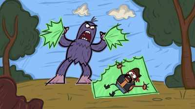 It's okay, I scrambled free
and I'm hiding under my canoe. - Total DramaRama