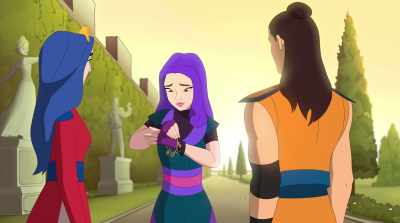 It's our crests.
The four VKs.
Linked together forever. - Descendants: The Royal Wedding