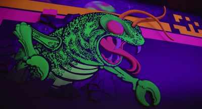 It's playing 80s music,
it's neon black lights, - Not for Resale