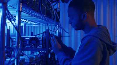 It's really just a bunch of graphics cards and computer processors - Bitcon