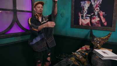 It's sort of spirals a
little bit as it hangs. - The Boulet Brothers' Dragula: Titans