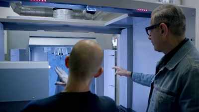 It's starting on the left side
It's taking off the very fine top layer - The World According to Jeff Goldblum