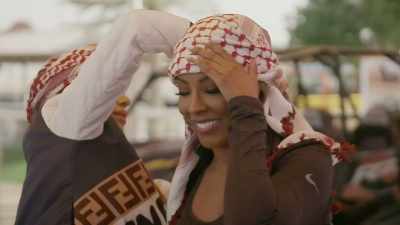 It's to stop the sand
from getting into the ears, - The Real Housewives of Dubai