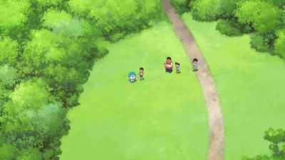 It's so sunny but raining at the same time... - Doraemon the Movie: Nobita's Sky Utopia