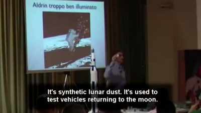 It's synthetic Lunar powder, - American Moon