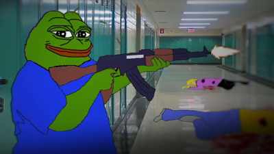 It's that the violence
becomes a meme. - Feels Good Man