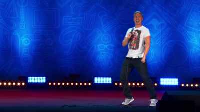 It's the weirdest moment.
It's, "Morning. Hello. Hello." - Russell Howard: Recalibrate