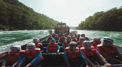 It's their first time
on the Niagara River. - World's Most Scenic River Journeys