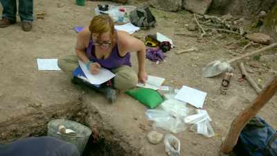 It's thought
they were buried here - Lost Treasures of the Maya