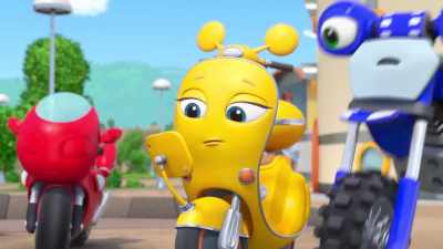 - It's time for the Motoball
Championship playoffs. - Ricky Zoom
