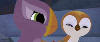 It's too dangerous,
the storm is too strong. - Puffin Rock and the New Friends