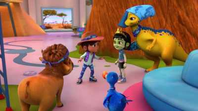 It's up to us to get everyone into their
exhibits before Peabody gets back. - Ridley Jones