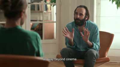 - It's way beyond cinema. 
- It's like a dream? - Irma Vep