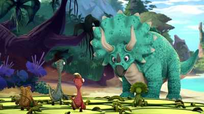 It's when we triceratops
put someone in charge for the day - Gigantosaurus