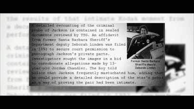 It's written by a Detective Linden who works for the - Square One: Michael Jackson