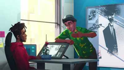 I've been here for eight years,
from intern to illustrator. - Entergalactic