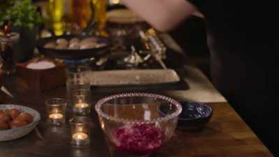 I've been soaking
some sliced red - Nigella: At My Table