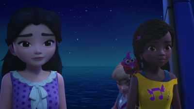 I've been using the stars
to plot our course, - LEGO Friends: Girls on a Mission