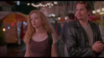 You know I've been wondering latelydo you know anyone who's in a happy relationshipYeah sure You know I know happy couplesBut I think they lie to each otherYeahPeople can live their whole life as a lieMy grandmother was marriedand I thought she had an - Before Sunrise