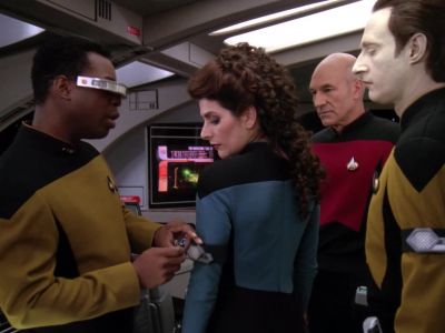 I've channeled all communications - Star Trek: The Next Generation