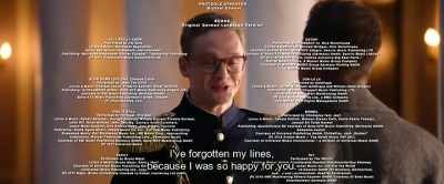 I've forgotten my lines,
because I was so happy for you. - Hot Dog