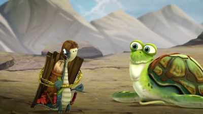 -I've got my own shell now.
-Great idea! - Gigantosaurus