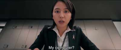 I've got the access log... Huh?
My computer? - Shin Ultraman