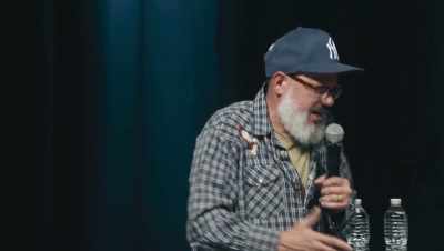 I've gotta put her down.
I can't put her on the floor, - David Cross: Oh Come On