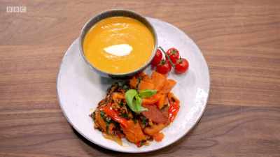 I've made pumpkin
and sweet potato soup - Britain's Best Home Cook