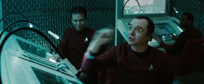 I've never beamed three people from two targets onto one pad before - Star Trek