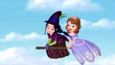 I'VE NEVER GIVEN ANYONE
A RIDE ON MY BROOM BEFORE. - Sofia the First