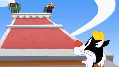 I've never painted anything
this high before. - Bugs Bunny Builders