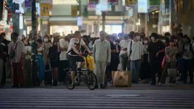 I've never seen masses like this.
It really is Times Square, but times ten. - The Reluctant Traveler with Eugene Levy